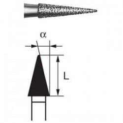 Fresa Diamante 852 para Turbina, D+Z